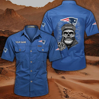 [SPECIAL OFFER] NEW CUSTOMIZED NFL27 NEP NEW ENGLAND PATRIOTS MUTICOLOR MEN'S CARGO SHIRT