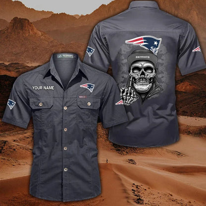 [SPECIAL OFFER] NEW CUSTOMIZED NFL27 NEP NEW ENGLAND PATRIOTS MUTICOLOR MEN'S CARGO SHIRT