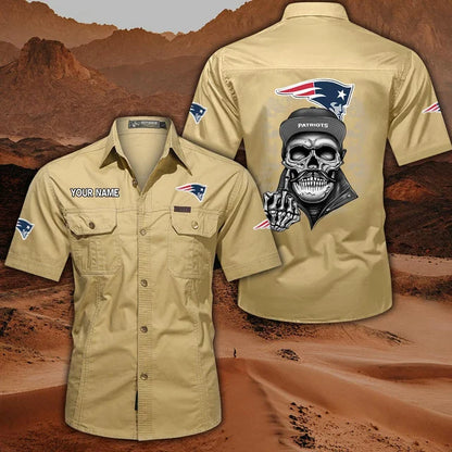[SPECIAL OFFER] NEW CUSTOMIZED NFL27 NEP NEW ENGLAND PATRIOTS MUTICOLOR MEN'S CARGO SHIRT