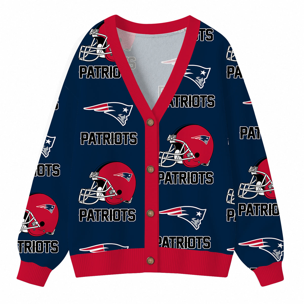 [SPECIAL OFFER] NEW CUSTOMIZED NFL27 NEP NEW ENGLAND PATRIOTS CARDIGAN