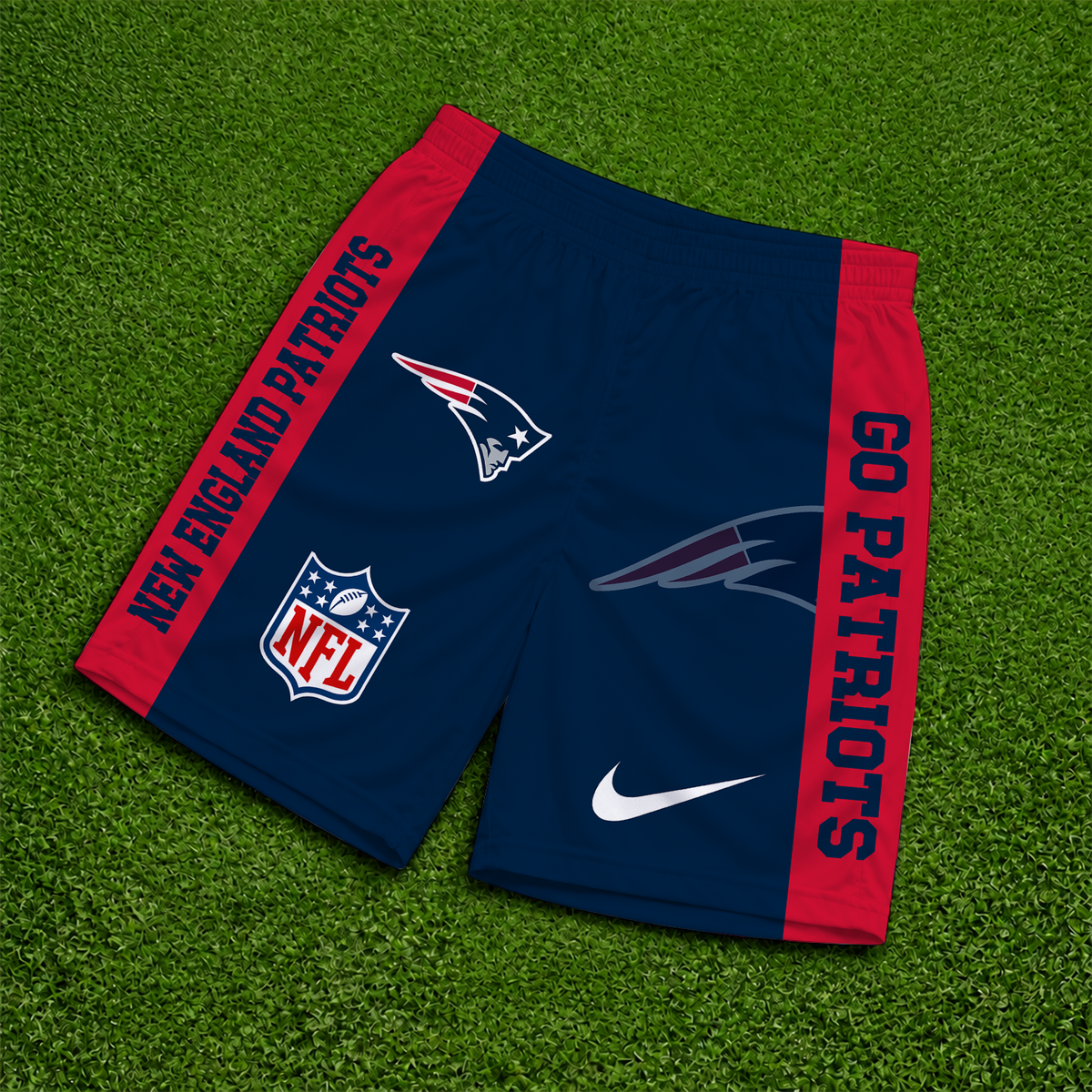 [SPECIAL OFFER] NEW CUSTOMIZED NFL27 NEP NEW ENGLAND PATRIOTS SHORT PANTS