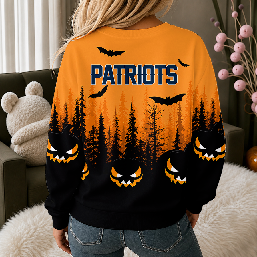 [SPECIAL OFFER] NEW CUSTOMIZED NFL27 NEP NEW ENGLAND PATRIOTS UNISEX HALLOWEEN SWEATSHIRT