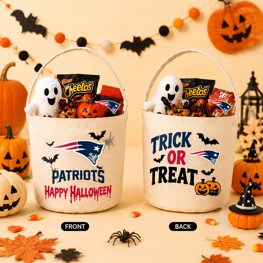 [SPECIAL OFFER] NEW CUSTOMIZED NFL27 NEP NEW ENGLAND PATRIOTS HALLOWEEN BASKET