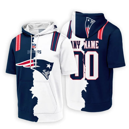[SPECIAL OFFER] NEW CUSTOMIZED NFL27 NEP NEW ENGLAND PATRIOTS SHORT SLEEVE HOODIE T-SHIRT