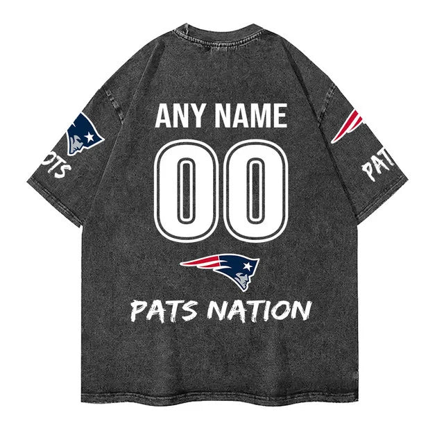 [SPECIAL OFFER] NEW CUSTOMIZED NFL27 NEP NEW ENGLAND PATRIOTS FUNNY MULTICOLOR WASHED TEE