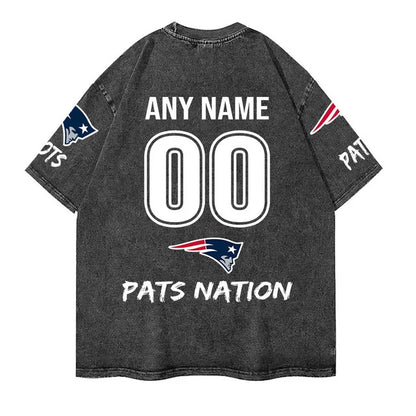 [SPECIAL OFFER] NEW CUSTOMIZED NFL27 NEP NEW ENGLAND PATRIOTS FUNNY MULTICOLOR WASHED TEE