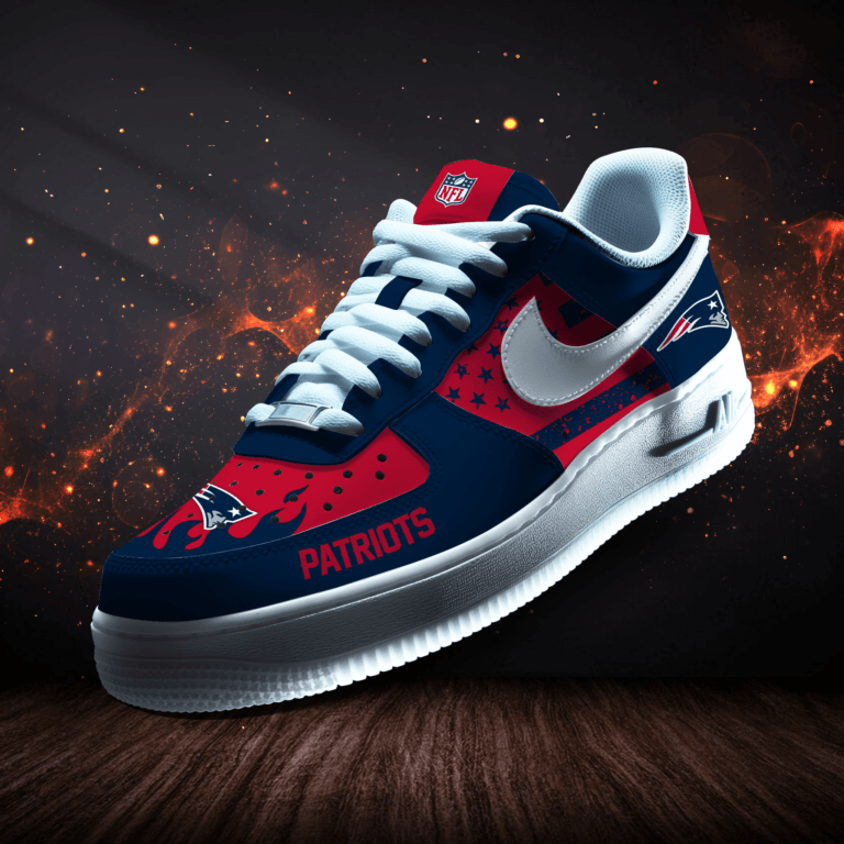 LIMITED EDITION - NEW CUSTOMIZED NFL27 NEP NEW ENGLAND PATRIOTS AF1 SNEAKERS
