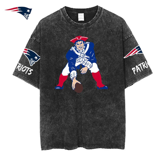 [SPECIAL OFFER] NEW CUSTOMIZED NFL27 NEP NEW ENGLAND PATRIOTS MULTICOLOR WASHED TEE