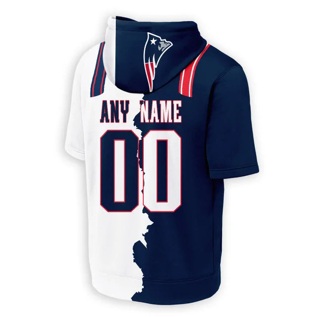 [SPECIAL OFFER] NEW CUSTOMIZED NFL27 NEP NEW ENGLAND PATRIOTS SHORT SLEEVE HOODIE T-SHIRT