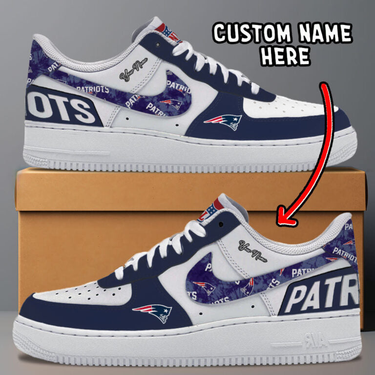 LIMITED EDITION - NEW CUSTOMIZED NFL27 NEP NEW ENGLAND PATRIOTS AF1 SNEAKERS