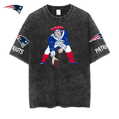 [SPECIAL OFFER] NEW CUSTOMIZED NFL27 NEP NEW ENGLAND PATRIOTS FUNNY MULTICOLOR WASHED TEE