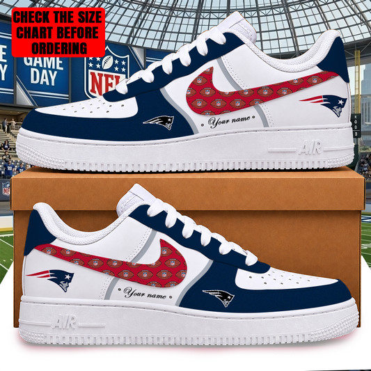 [SPECIAL OFFER] NEW CUSTOMIZED NFL27 NEP NEW ENGLAND PATRIOTS AF1 SHOES