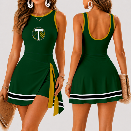 [FAN EXCLUSIVE] NEW CUSTOMIZED MLS27 PLT PORTLAND TIMBERS WOMEN'S SUMMER SKORT DRESS