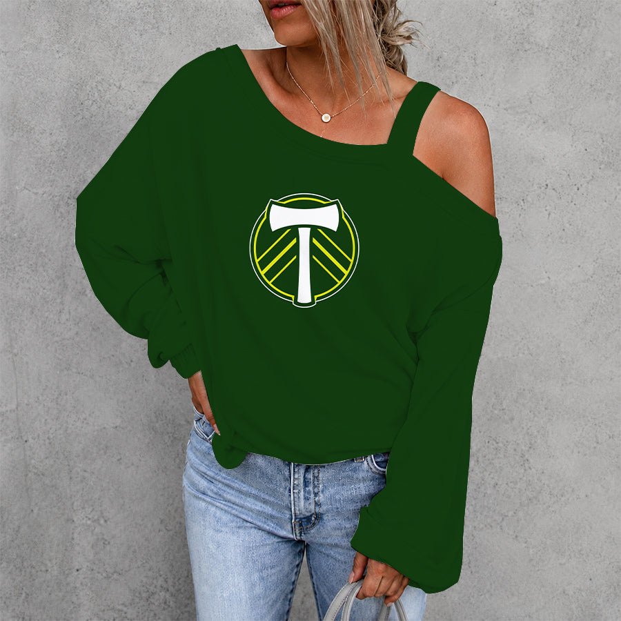 [FAN EXCLUSIVE] NEW CUSTOMIZED MLS27 PLT PORTLAND TIMBERS DROP SHOULDER SWEATSHIRT
