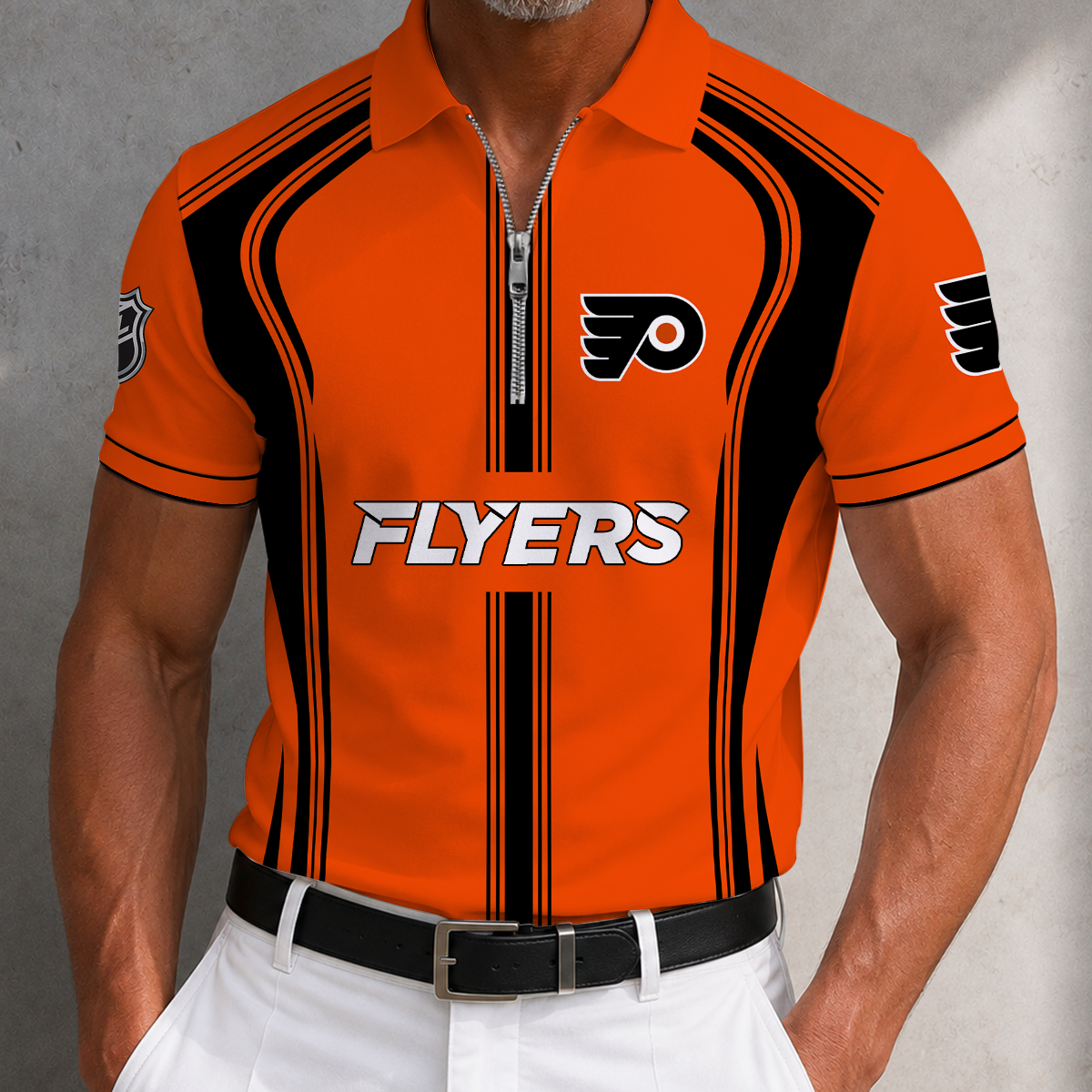 [SUPER SALE] NEW CUSTOMIZED NHL27 PPF PHILADELPHIA FLYERS POLO SHIRT
