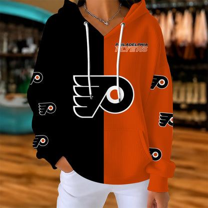 [SUPER SALE] NEW CUSTOMIZED NHL27 PPF PHILADELPHIA FLYERS RIBBED HOODIE & SWEATSHIRT