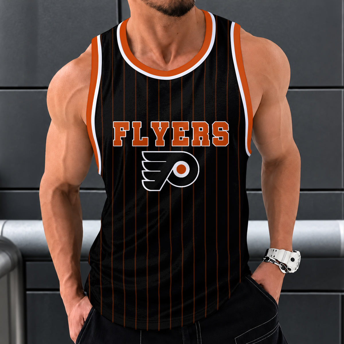 [SUPER SALE] NEW CUSTOMIZED NHL27 PPF PHILADELPHIA FLYERS UNISEX TANK TOP