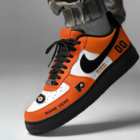 [SUPER SALE] NEW CUSTOMIZED NHL27 PPF PHILADELPHIA FLYERS AF1 SHOES