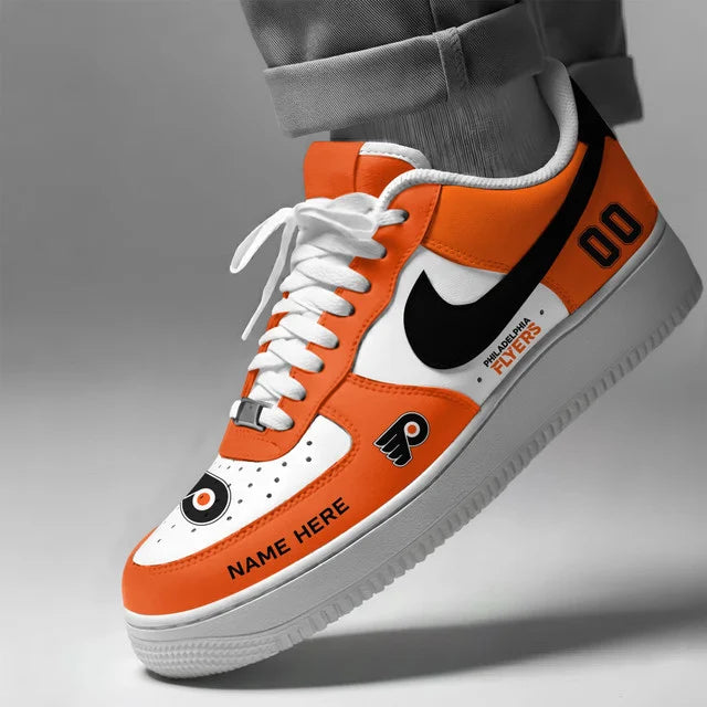 [SUPER SALE] NEW CUSTOMIZED NHL27 PPF PHILADELPHIA FLYERS AF1 SHOES