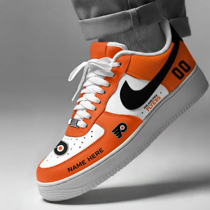 [SUPER SALE] NEW CUSTOMIZED NHL27 PPF PHILADELPHIA FLYERS AF1 SHOES