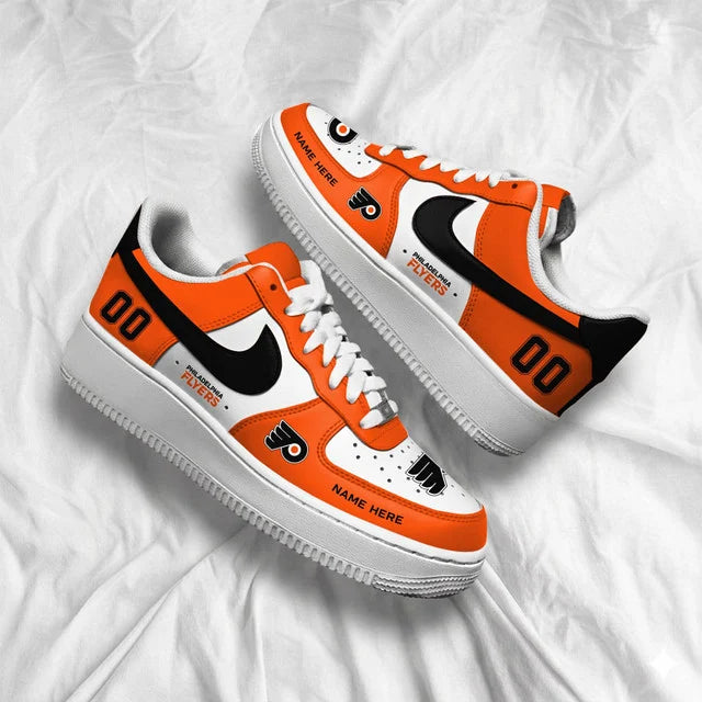 [SUPER SALE] NEW CUSTOMIZED NHL27 PPF PHILADELPHIA FLYERS AF1 SHOES