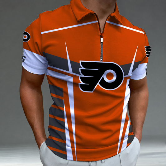 [SUPER SALE] NEW CUSTOMIZED NHL27 PPF PHILADELPHIA FLYERS POLO SHIRT