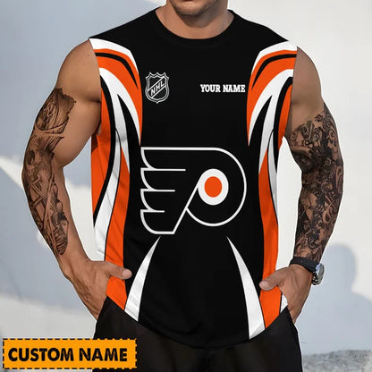 [SUPER SALE] NEW CUSTOMIZED NHL27 PPF PHILADELPHIA FLYERS TANK TOP & GYM SHIRT