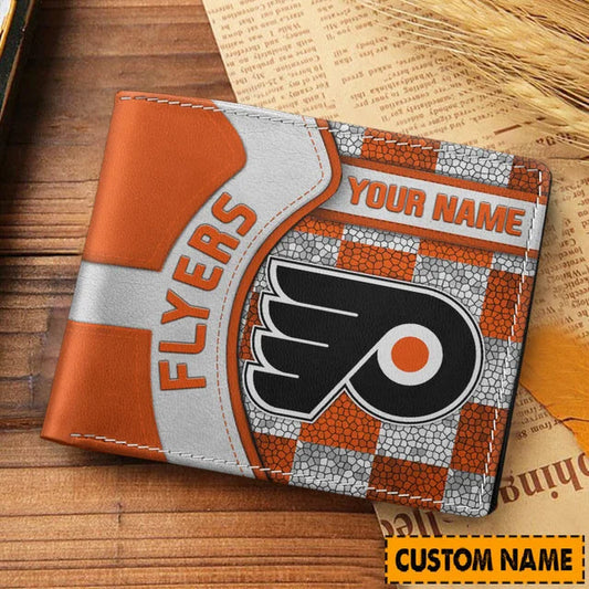 [SUPER SALE ] NEW CUSTOMIZED NHL27 PPF PHILADELPHIA FLYERS LEATHER WALLET