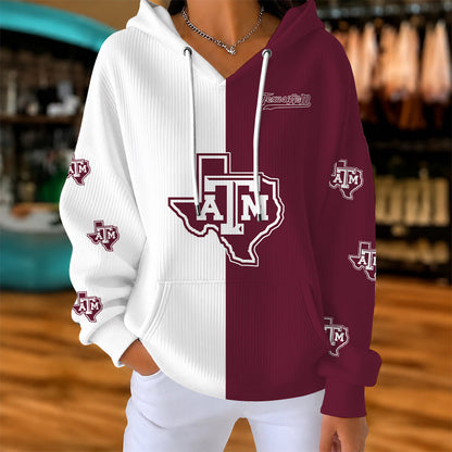 [FAN FAVORITE] NEW CUSTOMIZED NCAA CWS27 TAA TEXAS A&M AGGIES RIBBED HOODIE & SWEATSHIRT