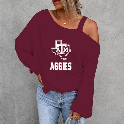 [FAN FAVORITE] NEW CUSTOMIZED NCAA CWS27 TAA TEXAS A&M AGGIES DROP SHOULDER SWEATSHIRT