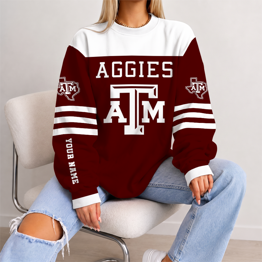 [FAN FAVORITE] NEW CUSTOMIZED NCAA CWS27 TAA TEXAS A&M AGGIES UNISEX SWEATSHIRT