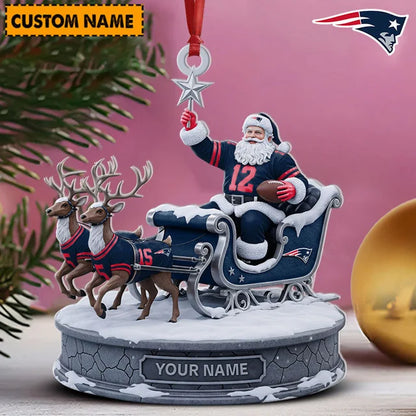 [SPECIAL OFFER] NEW CUSTOMIZED NFL27 NEP NEW ENGLAND PATRIOTS CHRISTMAS ACRYLIC ORNAMENT