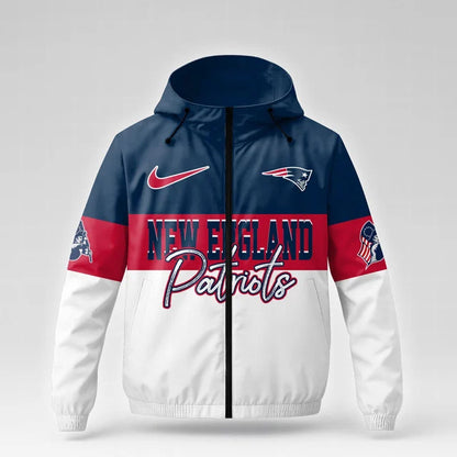 [SPECIAL OFFER] NEW CUSTOMIZED NFL27 NEP NEW ENGLAND PATRIOTS WINDBREAKER JACKET