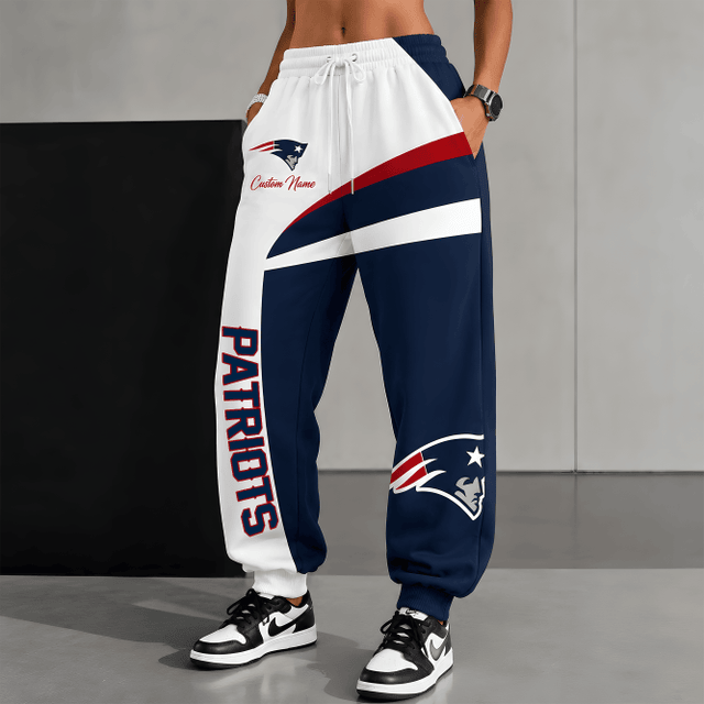 [SPECIAL OFFER] NEW CUSTOMIZED NFL27 NEP NEW ENGLAND PATRIOTS SWEATPANTS