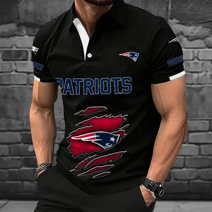[SPECIAL OFFER] NEW CUSTOMIZED NFL27 NEP NEW ENGLAND PATRIOTS POLO SHIRT