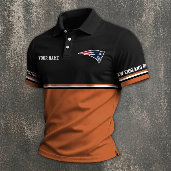 [SPECIAL OFFER] NEW CUSTOMIZED NFL27 NEP NEW ENGLAND PATRIOTS POLO SHIRT