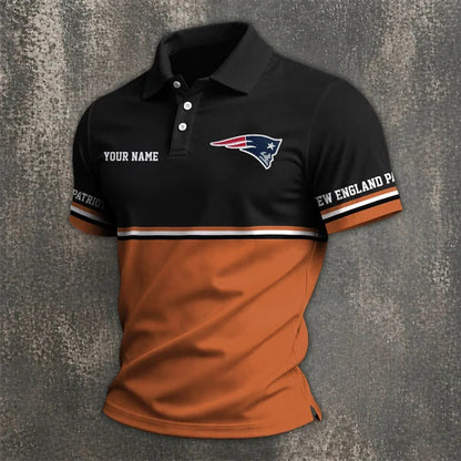 [SPECIAL OFFER] NEW CUSTOMIZED NFL27 NEP NEW ENGLAND PATRIOTS POLO SHIRT