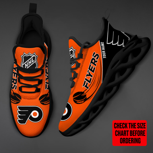 [SUPER SALE] NEW CUSTOMIZED NHL27 PPF PHILADELPHIA FLYERS CLUNKY SNEAKERS