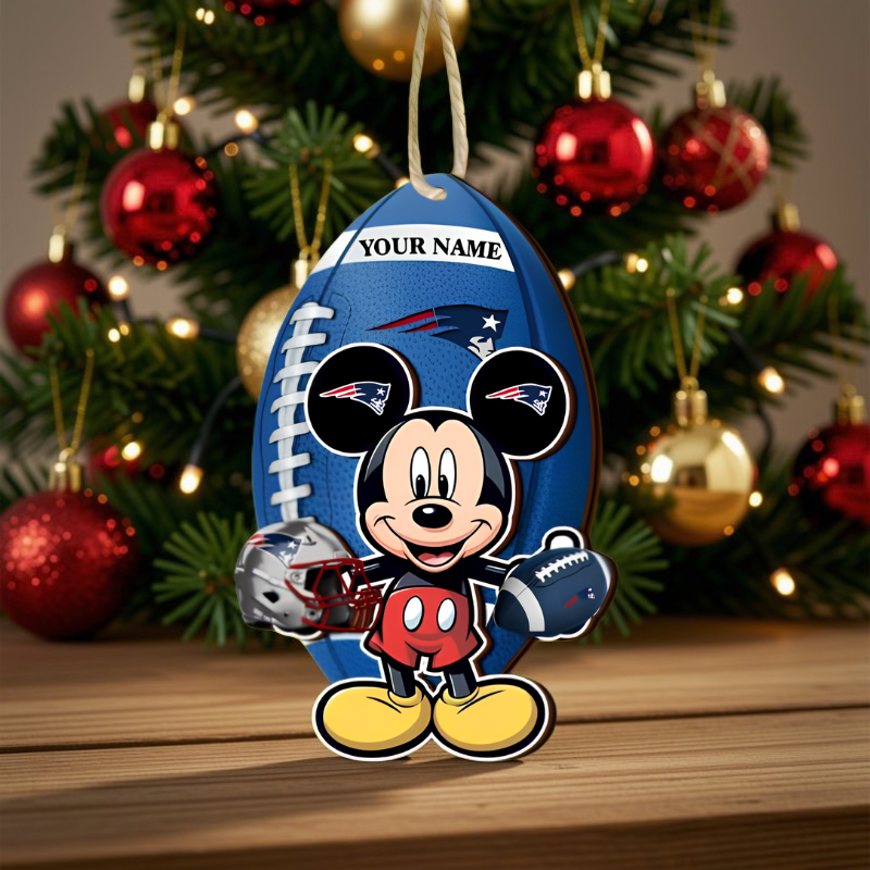 [SPECIAL OFFER] NEW CUSTOMIZED NFL27 NEP NEW ENGLAND PATRIOTS CHRISTMAS ACRYLIC ORNAMENT