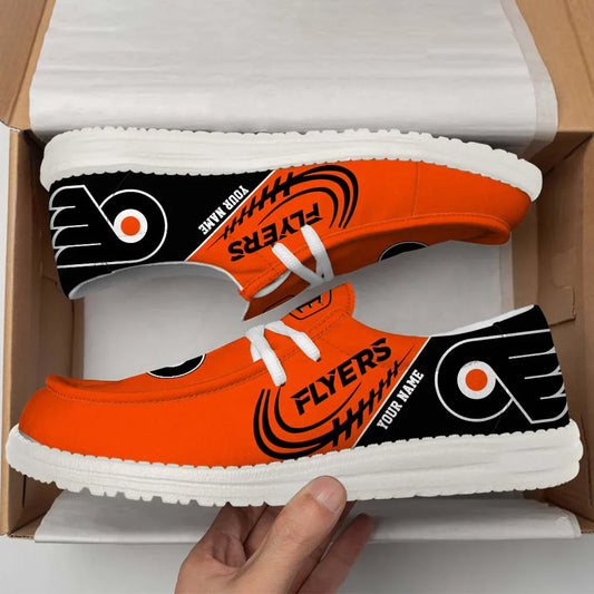 [SUPER SALE] NEW CUSTOMIZED NHL27 PPF PHILADELPHIA FLYERS PREMIUM LOAFER SHOES