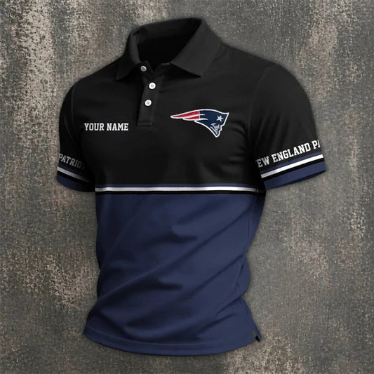 [SPECIAL OFFER] NEW CUSTOMIZED NFL27 NEP NEW ENGLAND PATRIOTS POLO SHIRT