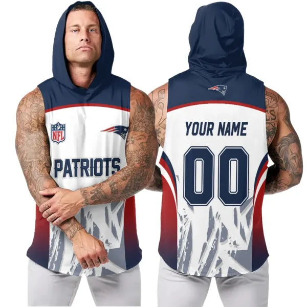 [SPECIAL OFFER] NEW CUSTOMIZED NFL27 NEP NEW ENGLAND PATRIOTS HOODED TANK TOP