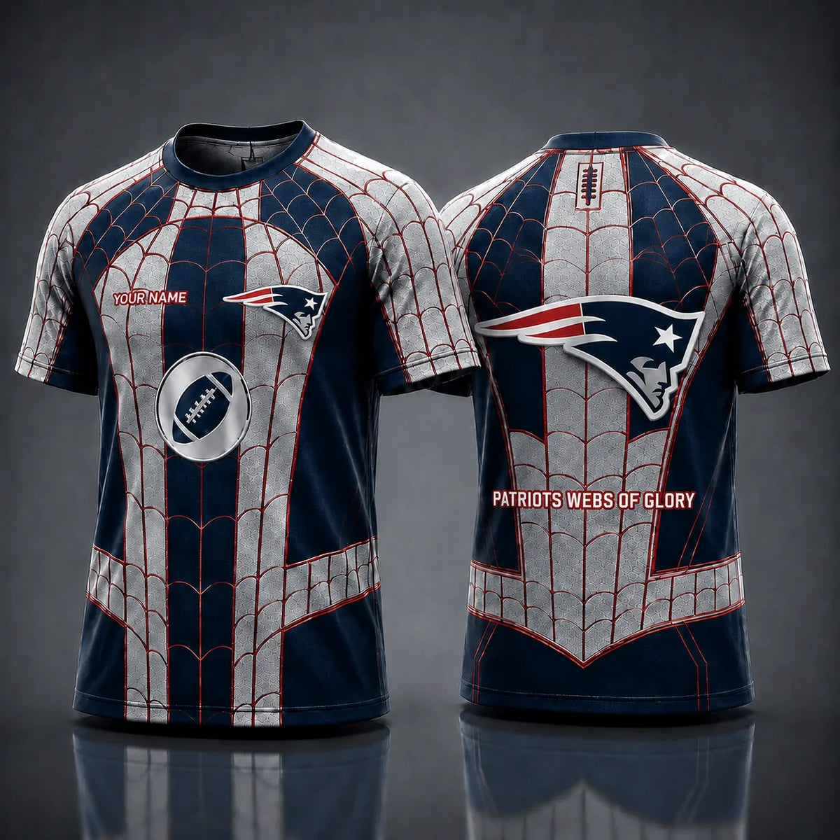 [SPECIAL OFFER] NEW CUSTOMIZED NFL27 NEP NEW ENGLAND PATRIOTS x SPIDER T-SHIRT, HOODIE & ZIP HOODIE