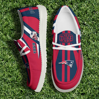 [SPECIAL OFFER] NEW CUSTOMIZED NFL27 NEP NEW ENGLAND PATRIOTS LOAFER SHOES