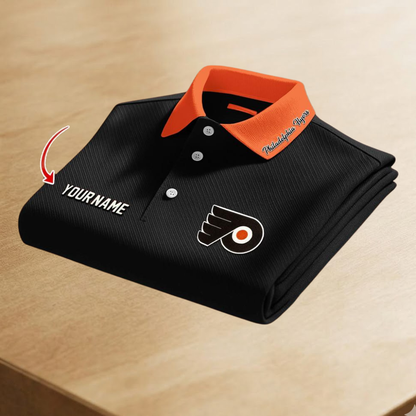 [SUPER SALE] NEW CUSTOMIZED NHL27 BFS PHILADELPHIA FLYERS POLO SHIRT