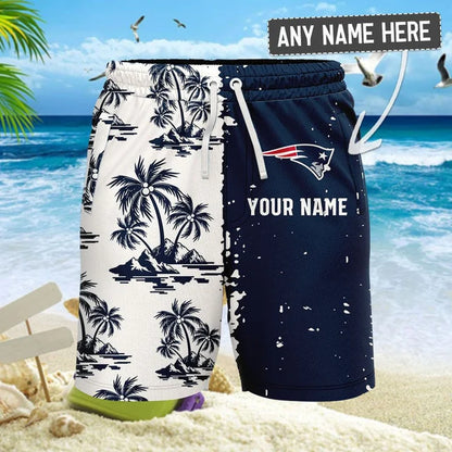 [SPECIAL OFFER] NEW CUSTOMIZED NFL27 NEP NEW ENGLAND PATRIOTS UNISEX HAWAIIAN SHIRT & SHORTS SET