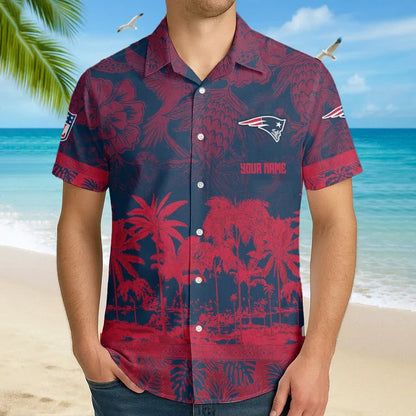 [SPECIAL OFFER] NEW CUSTOMIZED NFL27 NEP NEW ENGLAND PATRIOTS UNISEX HAWAIIAN SHIRT