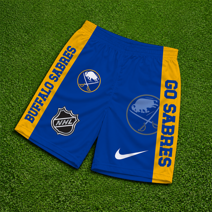 [SUPER SALE] NEW CUSTOMIZED NHL28 BFS BUFFALO SABRES SHORT PANTS