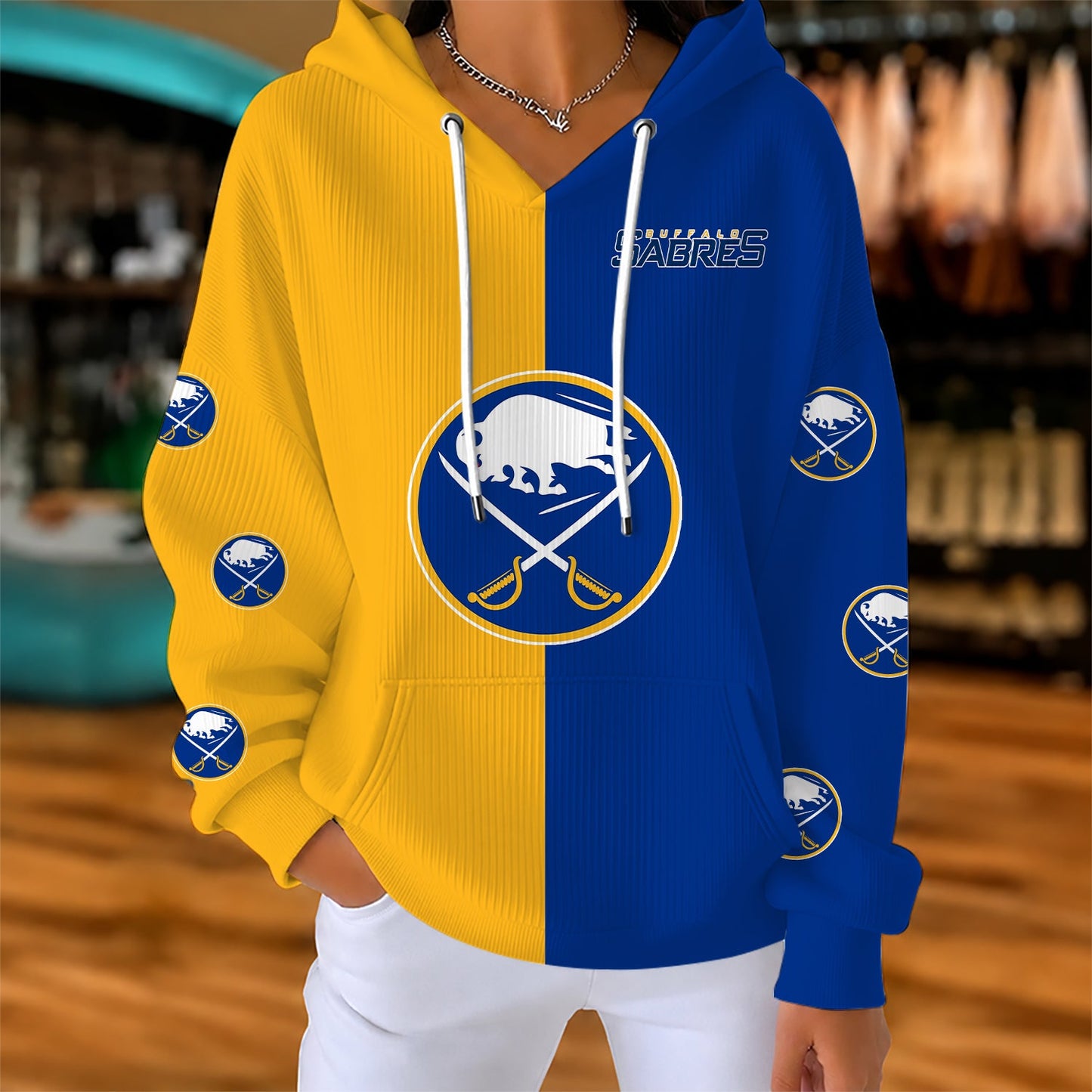 [SUPER SALE] NEW CUSTOMIZED NHL28 BFS BUFFALO SABRES RIBBED HOODIE & SWEATSHIRT
