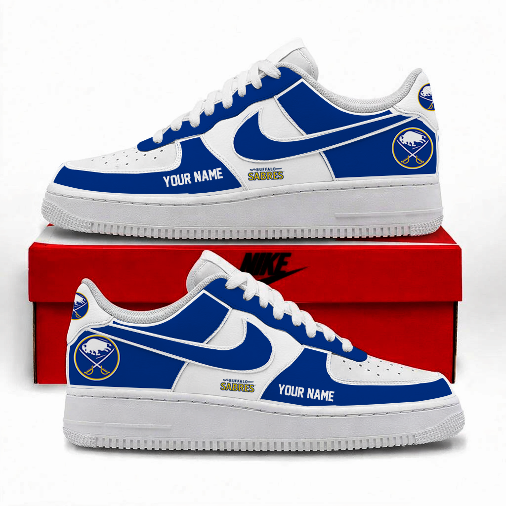 LIMITED EDITION - NEW CUSTOMIZED NHL28 BFS BUFFALO SABRES AF1 SHOES